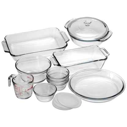 Complete Glassware Baking Set, 15 Piece - Premium  from Chabrias Ltd - Just £49.99! Shop now at Chabrias Ltd