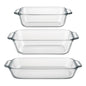 Glass Bakeware Set - Loaf Pan, Cake dish, Baking Dish (3 pack) - Premium Glassware from Chabrias Ltd - Just £44.99! Shop now at Chabrias Ltd