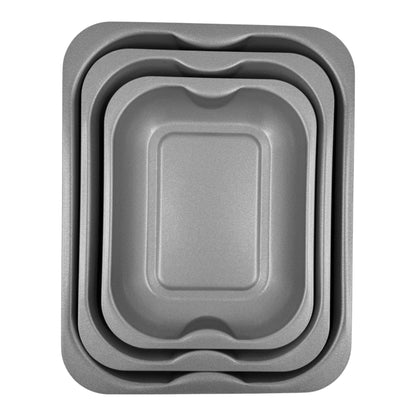 Non-Stick Roasting Baking Tray Set, 28, 33, 38cm (3 piece) - Premium Kitchen from Chabrias Ltd - Just £19.99! Shop now at Chabrias Ltd