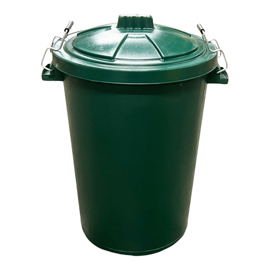 Heavy Duty Plastic Bin, With Locking Clip Lid, Green, 85L - Premium Bins from Chabrias Ltd - Just £29.99! Shop now at Chabrias Ltd