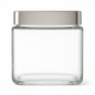 Stackable Storage Glass Jar with Brushed Aluminium Lid, 1L - Premium Kitchen from Chabrias Ltd - Just £12.99! Shop now at Chabrias Ltd