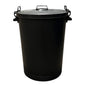 Heavy Duty Plastic Bin, With Locking Clip Lid, Black, 110L - Premium Bins from Chabrias Ltd - Just £34.99! Shop now at Chabrias Ltd