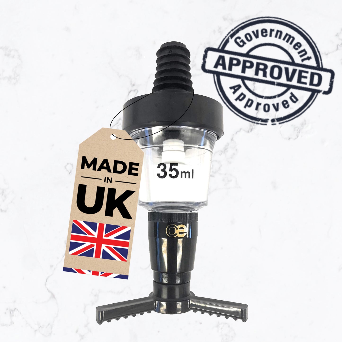 35ml Bar Optic Measure, Traditional Spirit Dispenser