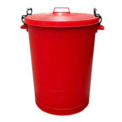 Heavy Duty Plastic Bin, With Locking Clip Lid, Red, 110L - Premium Bins from Chabrias Ltd - Just £34.99! Shop now at Chabrias Ltd