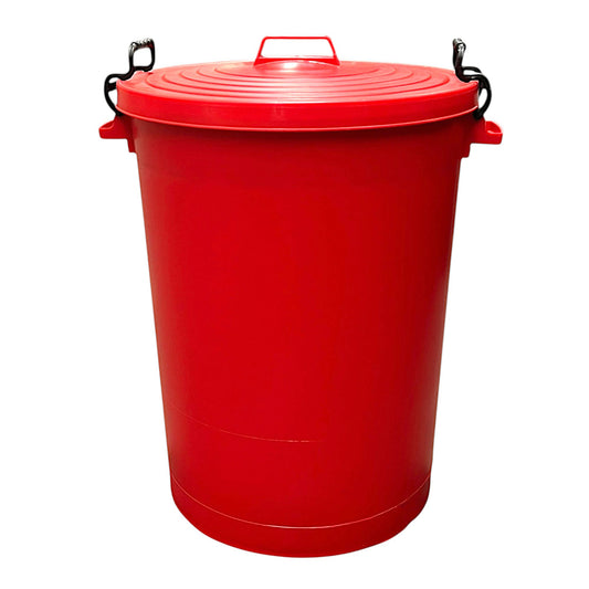 Heavy Duty Plastic Bin, With Locking Clip Lid, Red, 110L - Premium Bins from Chabrias Ltd - Just £34.99! Shop now at Chabrias Ltd