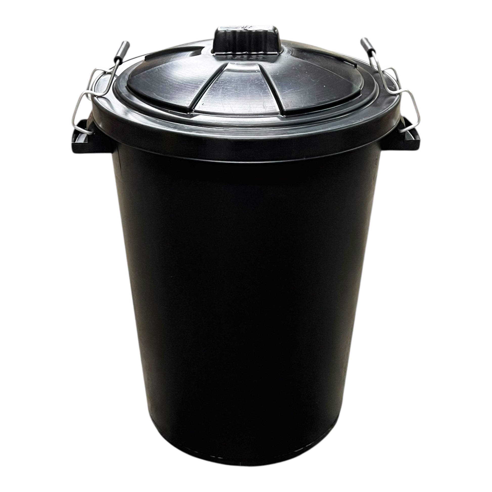 Heavy Duty Plastic Bin, With Locking Clip Lid, Black, 85L - Premium Bins from Chabrias Ltd - Just £29.99! Shop now at Chabrias Ltd