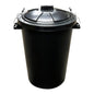 Heavy Duty Plastic Bin, With Locking Clip Lid, Black, 85L - Premium Bins from Chabrias Ltd - Just £29.99! Shop now at Chabrias Ltd
