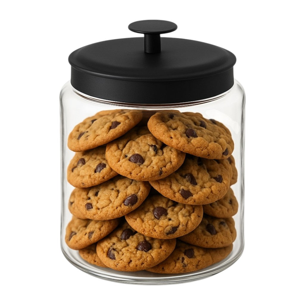 Montana Glass Jar with Matte Black Sealed Lid, 96oz - Premium Home from Chabrias Ltd - Just £28.99! Shop now at Chabrias Ltd