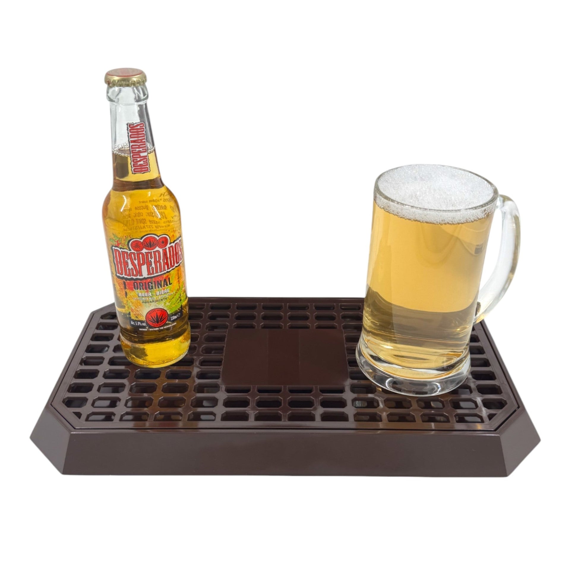 Uni Bar Plastic Drip Tray with Removable Grill, Brown - Premium BISS from Chabrias Ltd - Just £11.99! Shop now at Chabrias Ltd