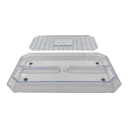 Uni Bar Plastic Drip Tray with Removable Grill,Clear - Premium Kitchen from Chabrias Ltd - Just £11.99! Shop now at Chabrias Ltd