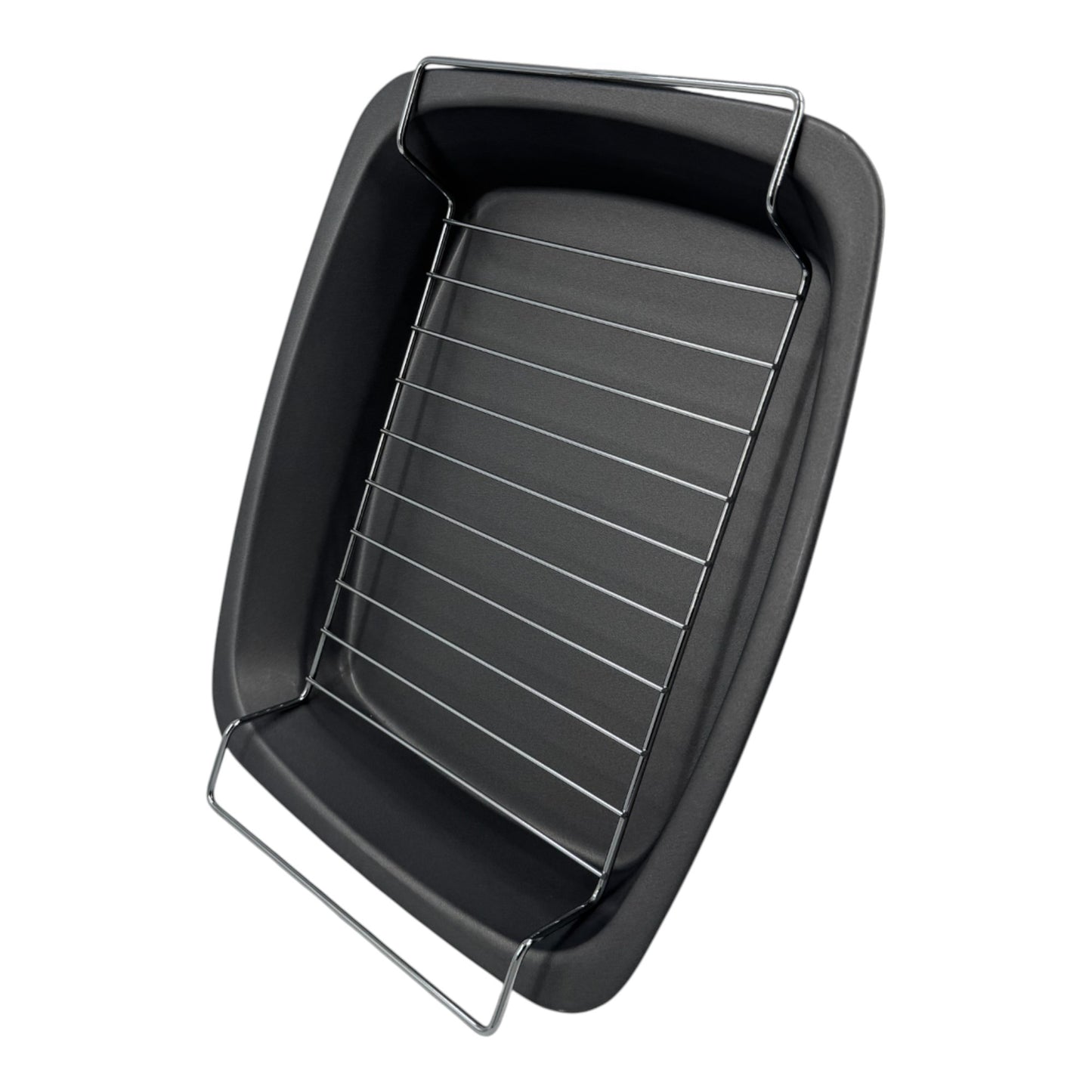 Non-Stick Roasting Pan & Rack 37cm - Premium Kitchen from Samuel Groves - Just £10.44! Shop now at Chabrias Ltd