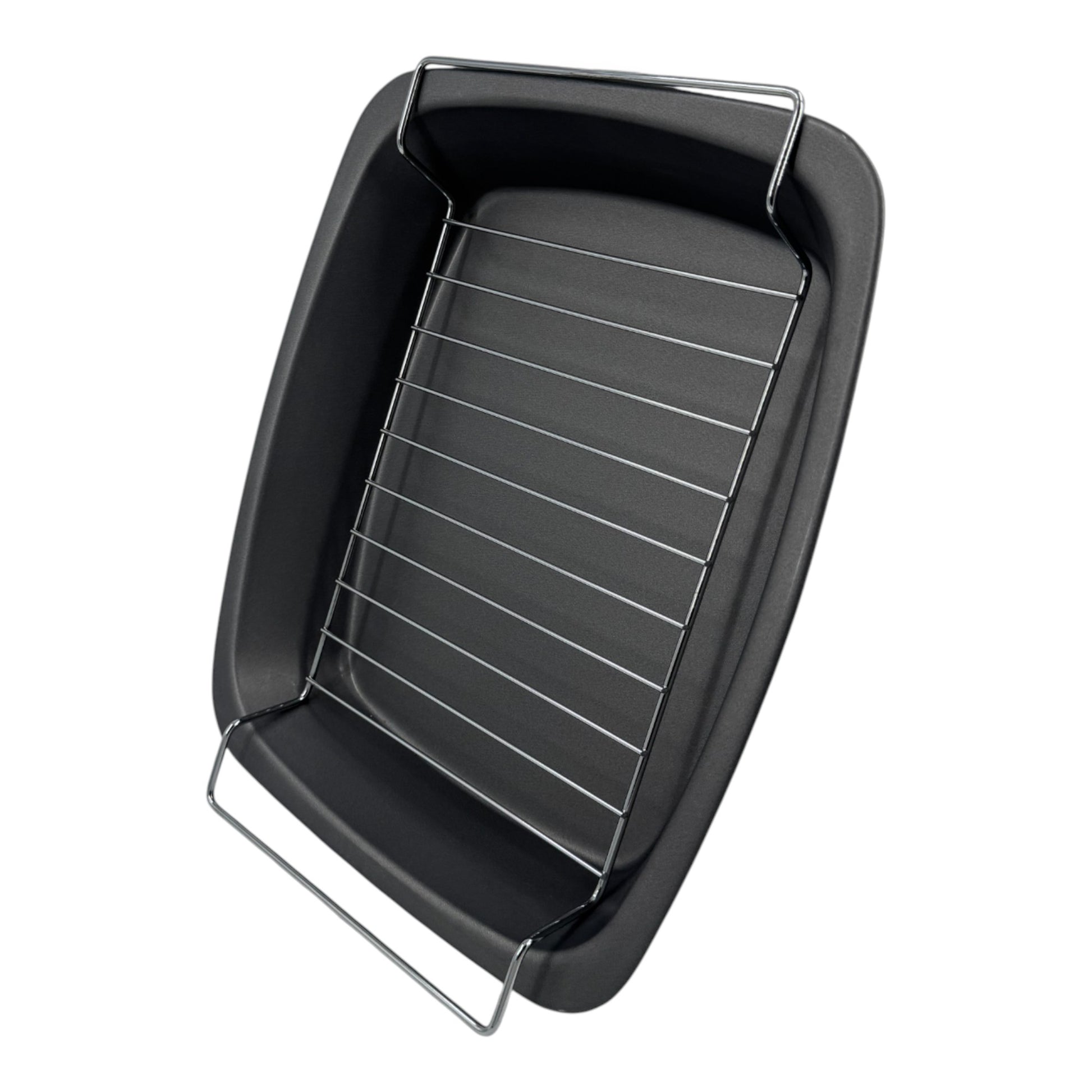 Non-Stick Roasting Pan & Rack 37cm - Premium Kitchen from Samuel Groves - Just £10.44! Shop now at Chabrias Ltd