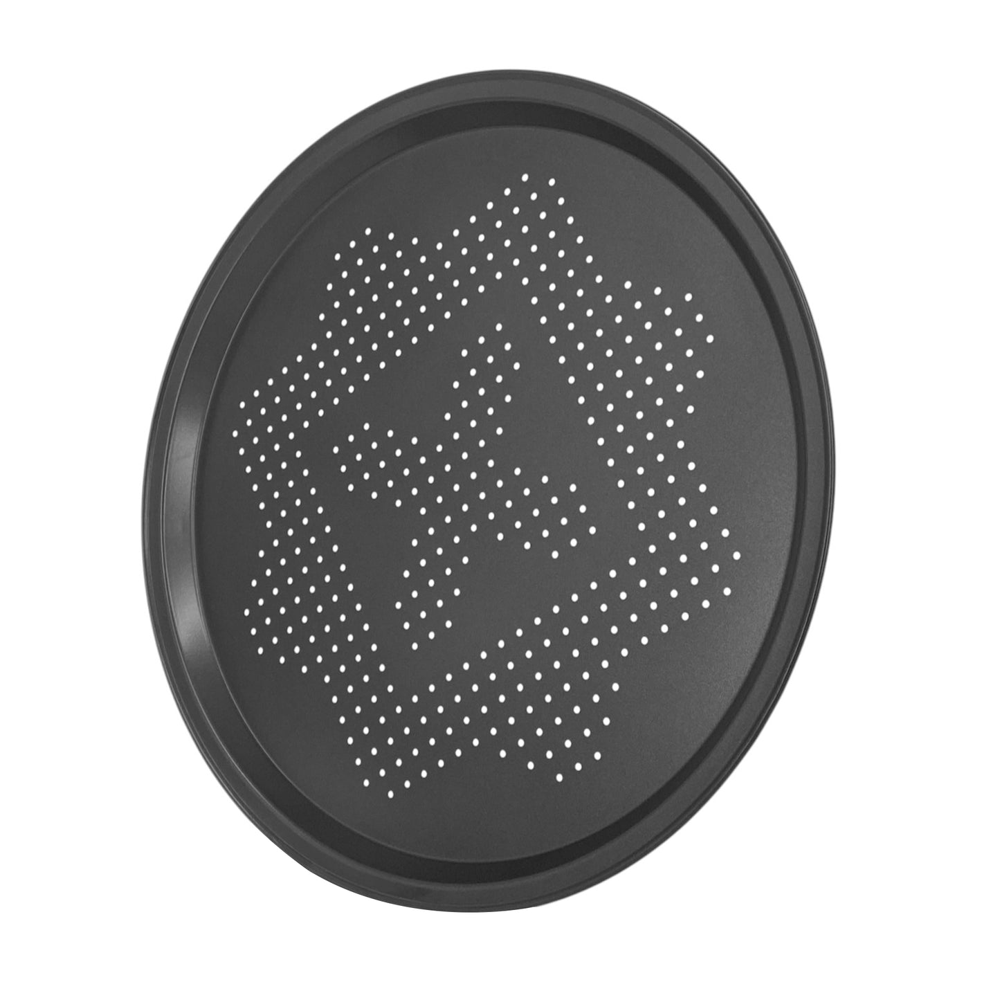 14.5” Perforated Pizza Pan & Chip Crisping Tray - Carbon Steel Non-Stick Pizza Tray for Crispy Bases