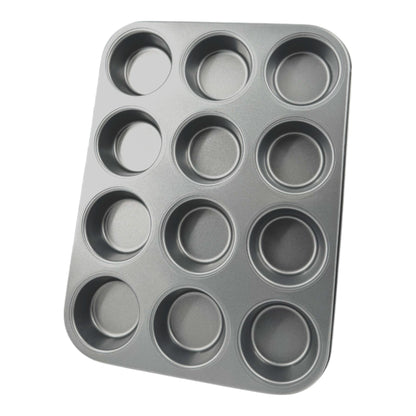 Non-Stick Muffin Oven Tray, Deep 12-Cup (2 piece) - Premium Home from Chabrias Ltd - Just £12.99! Shop now at Chabrias Ltd