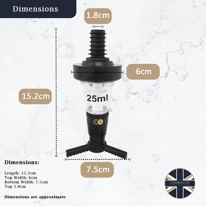 25ml Bar Optic Measure, Traditional Spirit Dispenser
