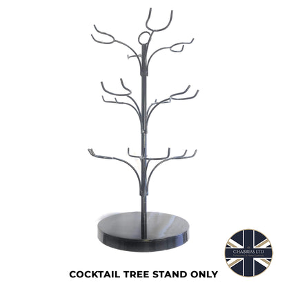 Event-ready drink tree for gin, cocktails and champagne