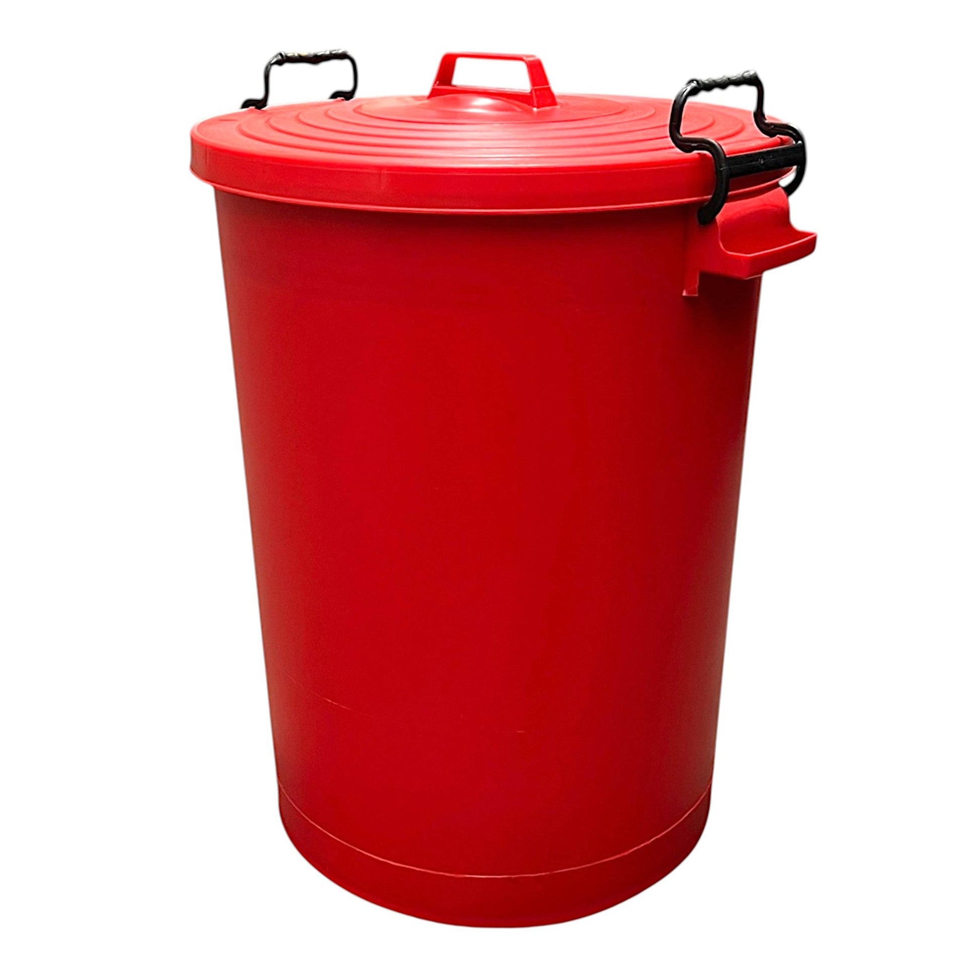 Heavy Duty Plastic Bin, With Locking Clip Lid, Red, 110L - Premium Bins from Chabrias Ltd - Just £34.99! Shop now at Chabrias Ltd