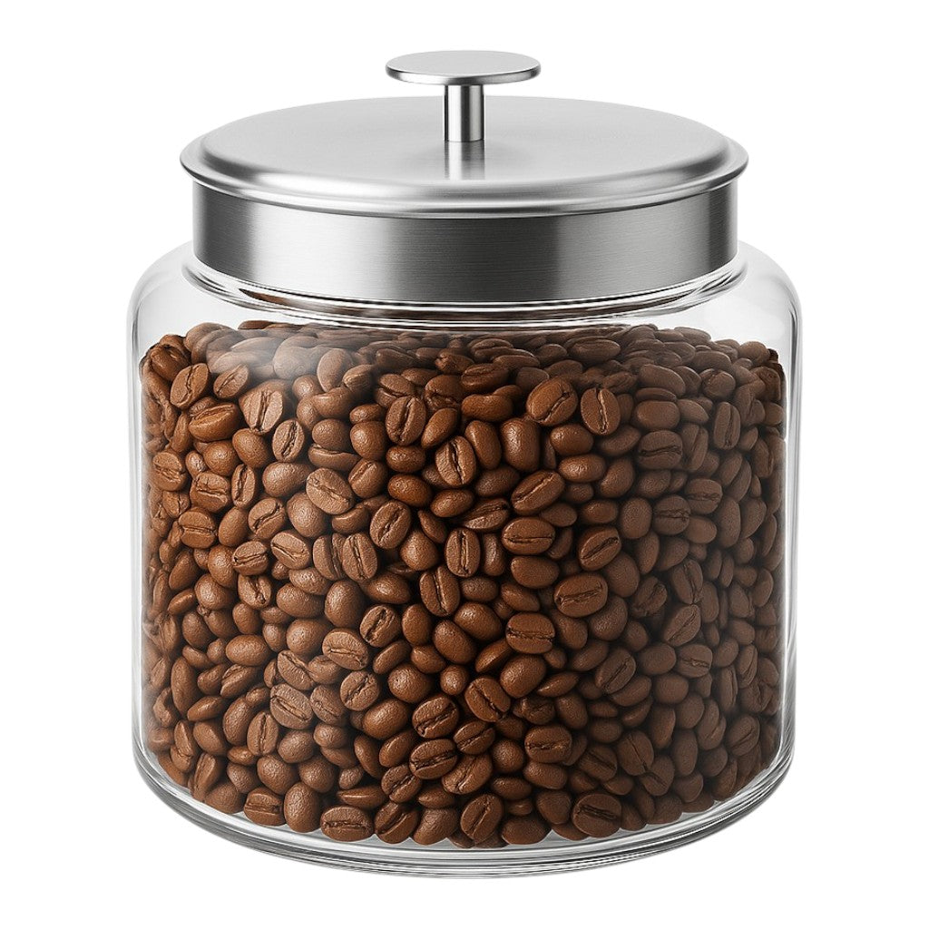 Montana Glass Jar with Brushed Aluminium Sealed Lid, 1.5 Gallon - Premium Kitchen from Chabrias Ltd - Just £29.99! Shop now at Chabrias Ltd