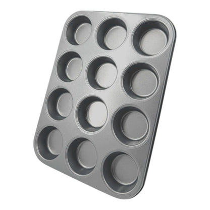 Non-Stick Muffin Oven Tray, Deep 12-Cup (2 piece) - Premium Home from Chabrias Ltd - Just £12.99! Shop now at Chabrias Ltd