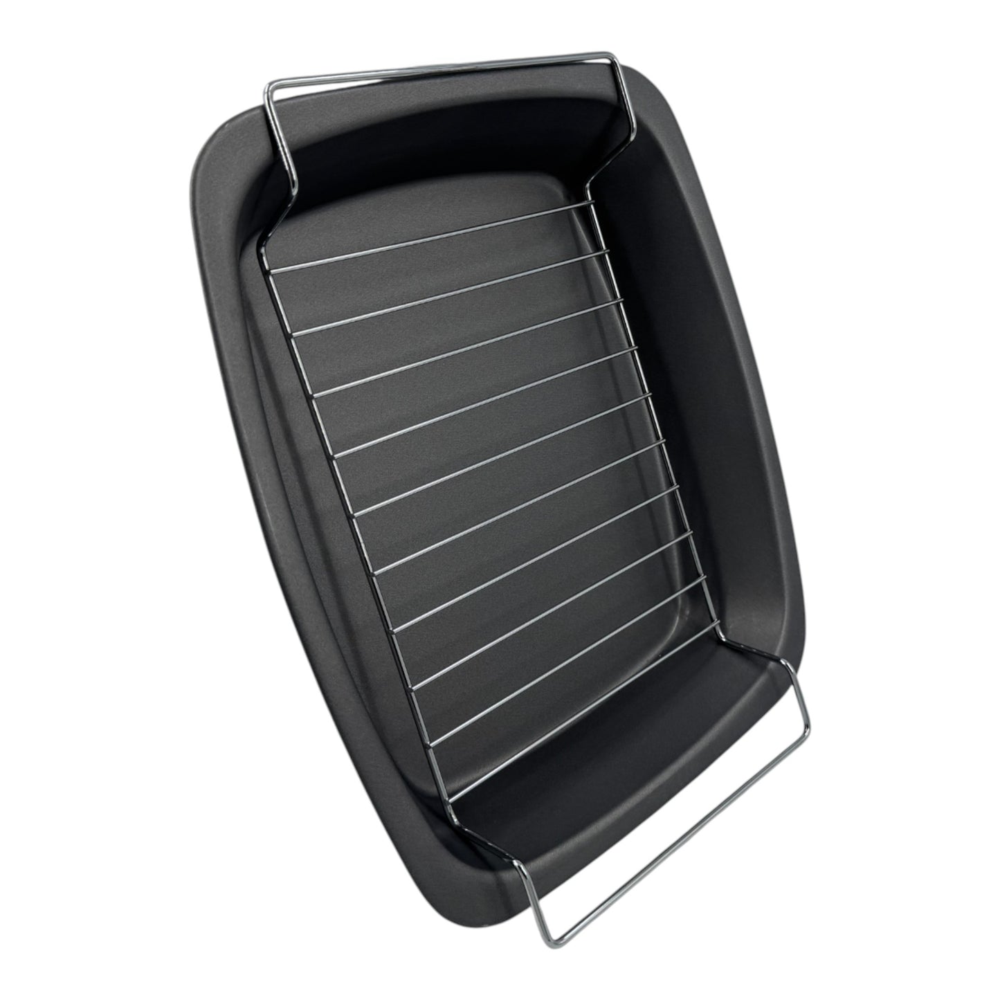 Non-Stick Roasting Pan & Rack 37cm - Premium Kitchen from Samuel Groves - Just £10.44! Shop now at Chabrias Ltd