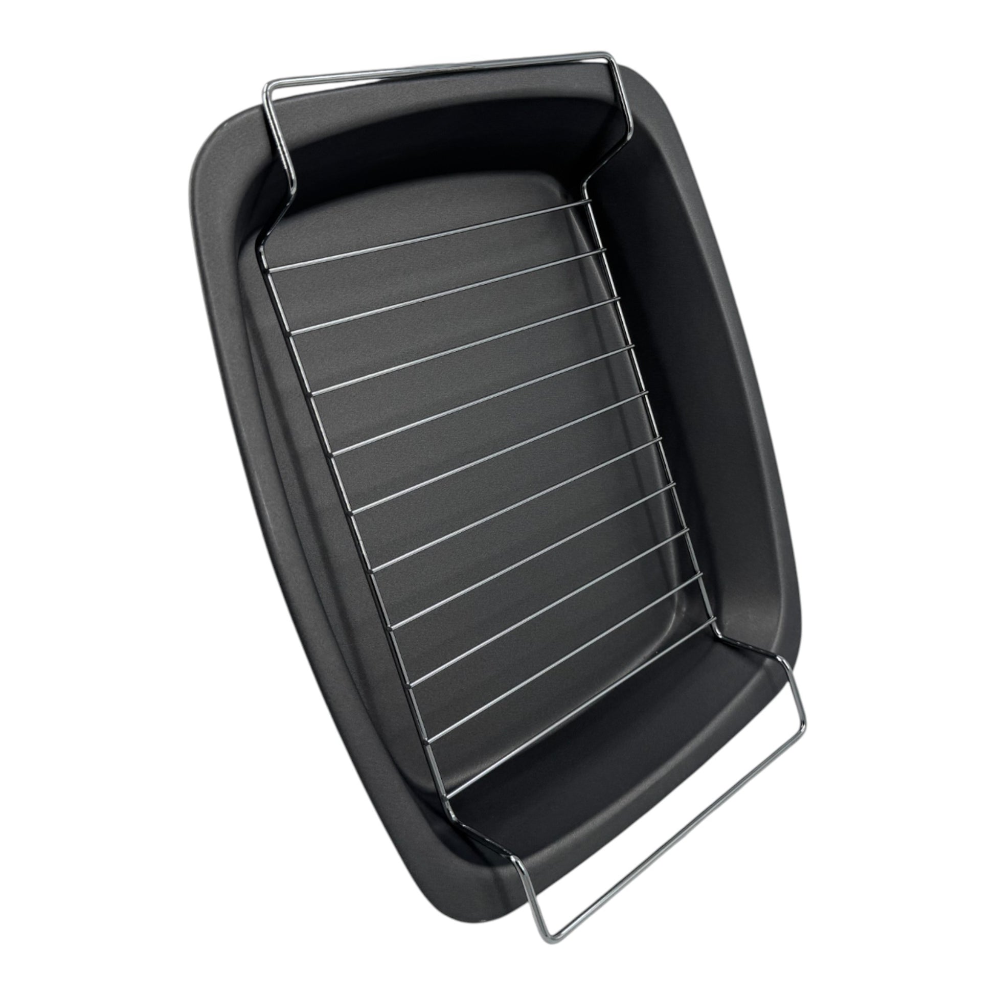 Non-Stick Roasting Pan & Rack 37cm - Premium Kitchen from Samuel Groves - Just £10.44! Shop now at Chabrias Ltd