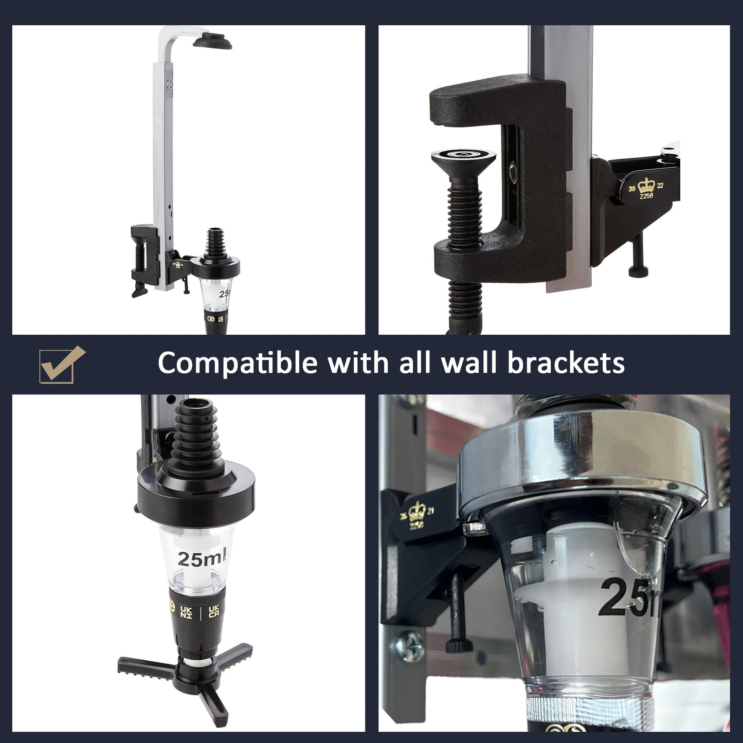Professional Bar Optic 25ml Measures Pack of 10 Spirit Dispensers - Premium Home from Chabrias Ltd - Just £33.24! Shop now at Chabrias Ltd