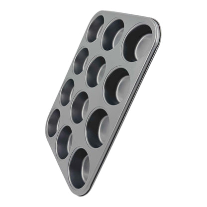 Non-Stick Muffin Oven Tray, Deep 12-Cup (2 piece) - Premium Home from Chabrias Ltd - Just £12.99! Shop now at Chabrias Ltd