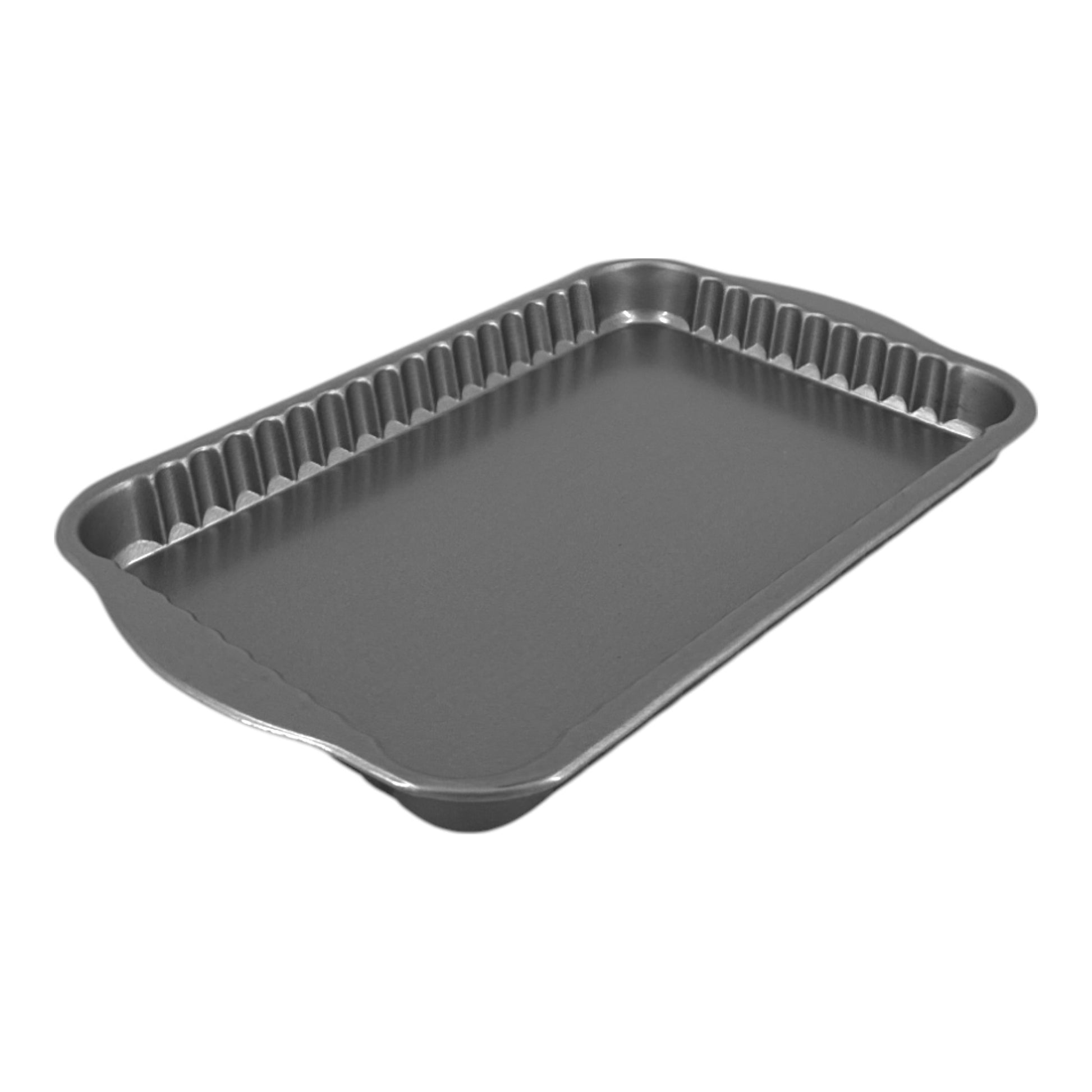 Non-Stick Fluted Rectangle Quiche Tin, 31cm (2 Piece) - Premium Kitchen from Chabrias Ltd - Just £8.99! Shop now at Chabrias Ltd