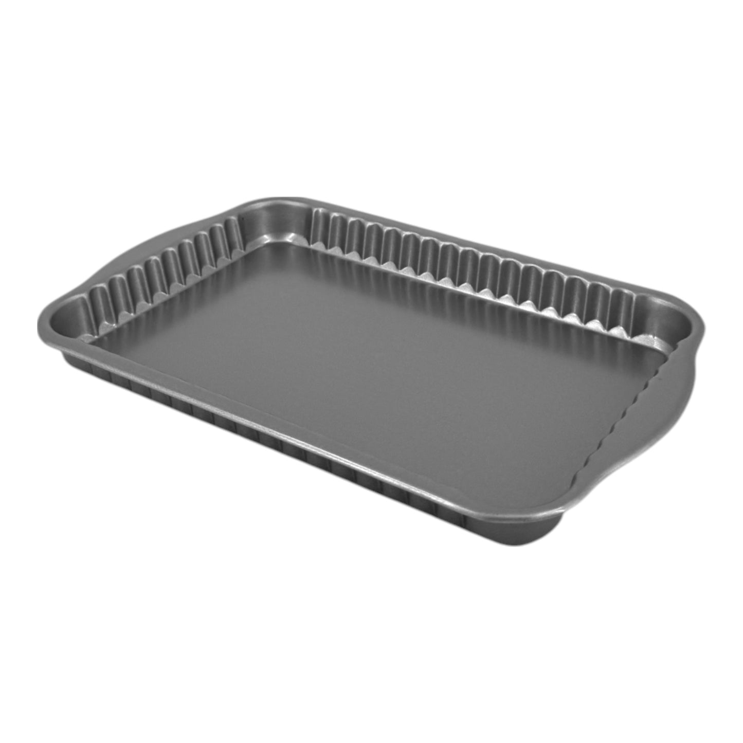 Non-Stick Fluted Rectangle Quiche Tin, 31cm (2 Piece) - Premium Kitchen from Chabrias Ltd - Just £8.99! Shop now at Chabrias Ltd