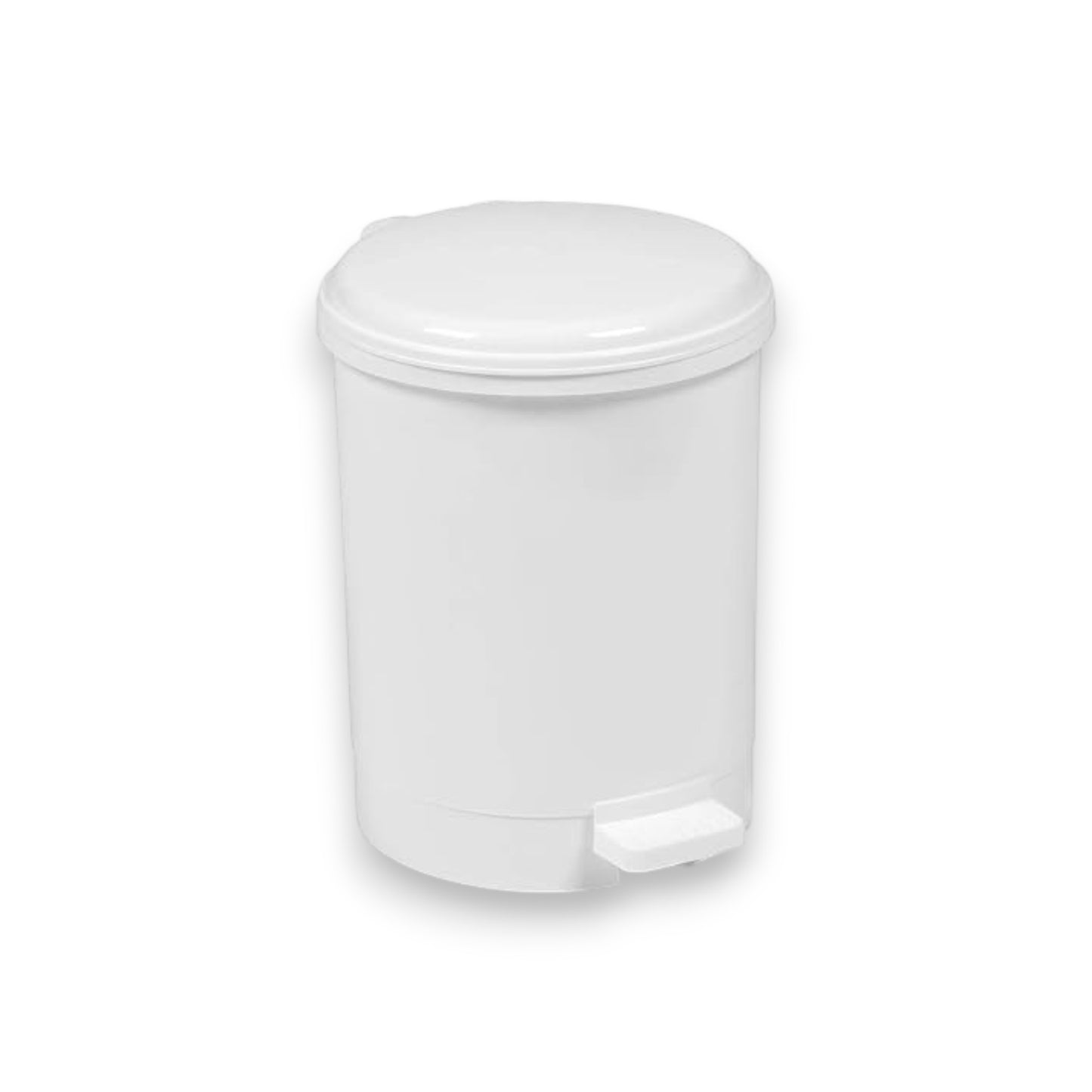 Plastic Pedal Bin, White, 6L - Premium Home from Chabrias Ltd - Just £14.99! Shop now at Chabrias Ltd