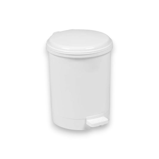 Plastic Pedal Bin, White, 12L - Premium Home from Chabrias Ltd - Just £22.99! Shop now at Chabrias Ltd