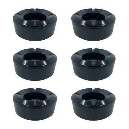 Windproof Ashtray Black Melamine 10cm, (6 pack) - Premium Kitchen from Chabrias Ltd - Just £24.99! Shop now at Chabrias Ltd