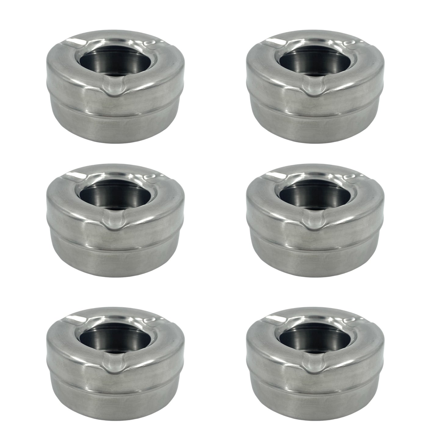 Windproof Ashtray Stainless Steel 10cm, (6 pack) - Premium Kitchen from Chabrias Ltd - Just £24.99! Shop now at Chabrias Ltd