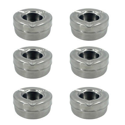 Windproof Ashtray Stainless Steel 10cm, (6 pack) - Premium Kitchen from Chabrias Ltd - Just £24.99! Shop now at Chabrias Ltd