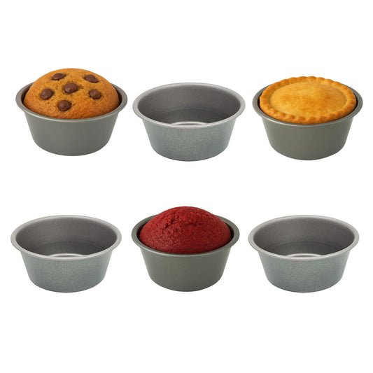 Non-Stick Mini Pie Cups, 3 inches (6 piece) - Premium Kitchen from Chabrias Ltd - Just £9.99! Shop now at Chabrias Ltd