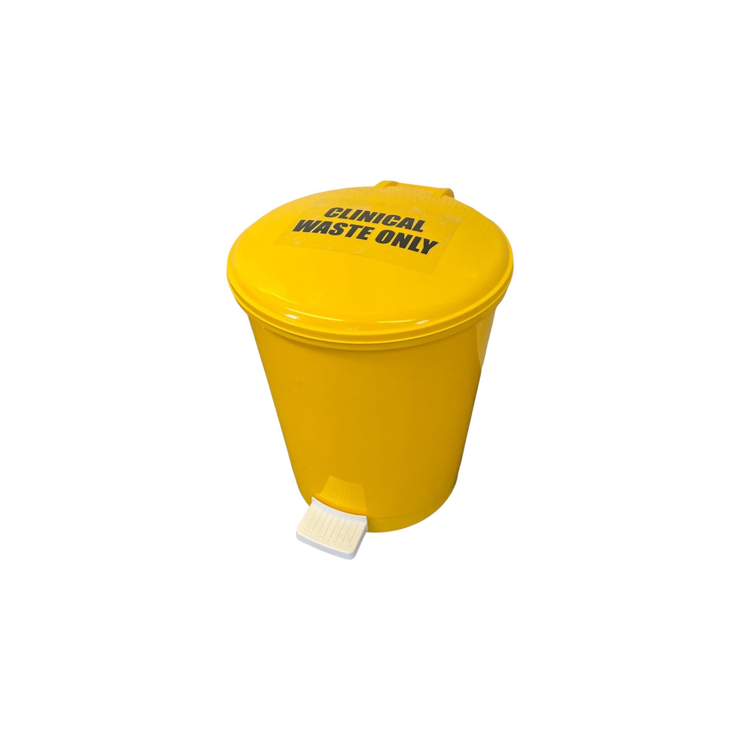 Plastic Pedal Bin, Yellow Clinical Waste, 12L - Premium Bins from Chabrias Ltd - Just £24.99! Shop now at Chabrias Ltd