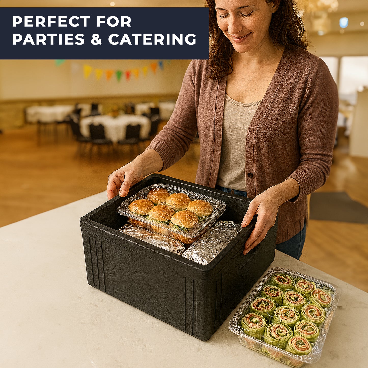EPP Economic Food Delivery Insulated Thermal Box - 45 Litre - Professional Catering-Grade Hot & Cold Transport - Premium Food Storage Boxes from Chabrias Ltd - Just £37.99! Shop now at Chabrias Ltd