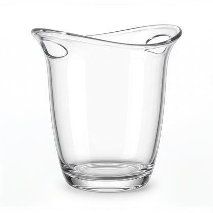Clear 6 mm acrylic Champagne bucket shown from the front