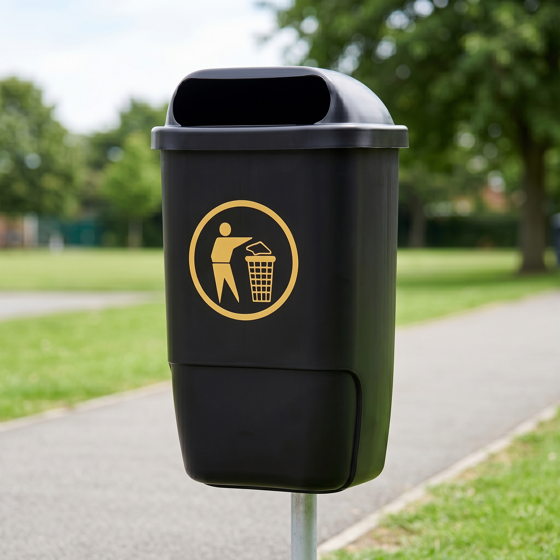 UK made external litter bin for councils parks schools and leisure centres