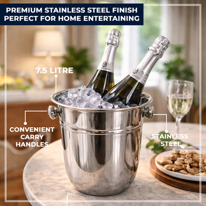 Premium Stainless Steel Wine & Champagne Ice Bucket