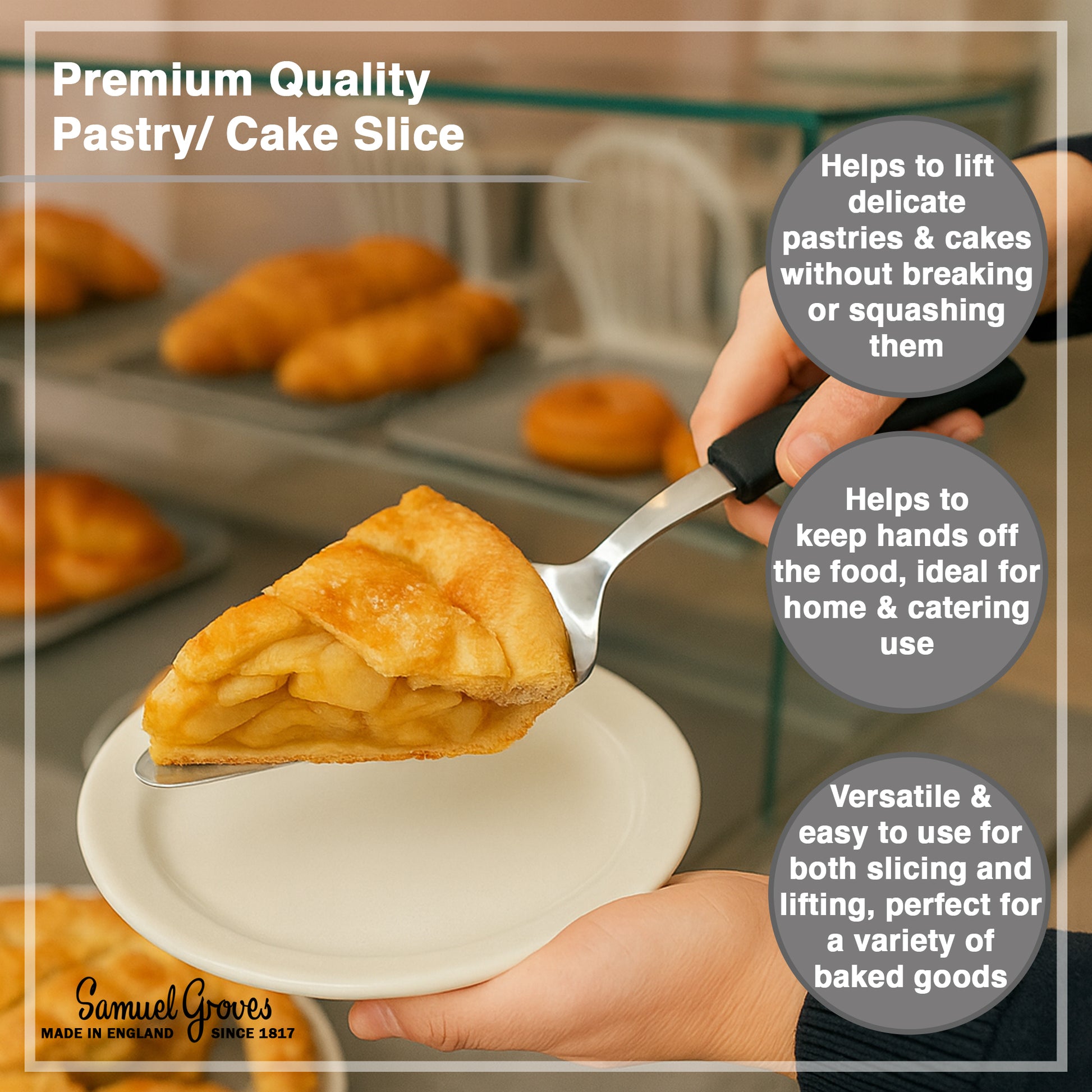Le Buffet Cake & Pie Server Set – Stainless Steel with Heat-Resistant Handle (Green & Black) - Premium Kitchen from Chabrias Ltd - Just £14.99! Shop now at Chabrias Ltd