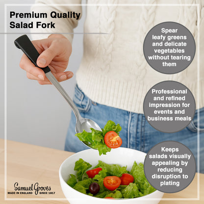 Le Buffet Salad Fork – Stainless Steel with Heat-Resistant Handle (Black) - Premium Kitchen from Chabrias Ltd - Just £7.99! Shop now at Chabrias Ltd