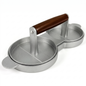 Chabrias Ltd Double Burger Press Quarter Pounder Maker | Non-Stick Cast Aluminium Burger Patty Mould with Wooden Handle - Perfect for Homemade Quarter Pounder Burgers | 28x12x9cm