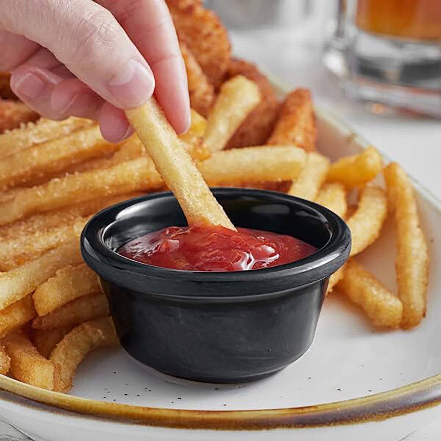 Black Plain Ramekins 1oz, 1.5oz, 2oz - Made in UK - Premium Ramekin from Chabrias Ltd - Just £11.99! Shop now at Chabrias Ltd