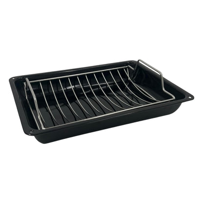 Vitreous Enamel Roasting Tin With Rack, 37cm - Premium Kitchen from Chabrias Ltd - Just £14.99! Shop now at Chabrias Ltd