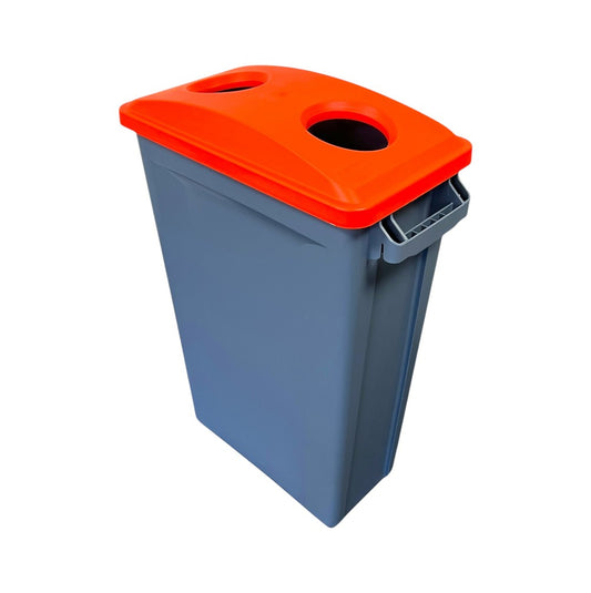 60 Litre Slim Bin, Grey Base & Red 2 Hole Lid - Premium Bins from Chabrias Ltd - Just £74.99! Shop now at Chabrias Ltd