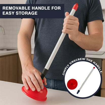 Chabrias Ltd Sink & Drain Plunger for Bathroom, Kitchen, Work, 140 mm Suction Cup, Durable - Premium Home Improvement from Chabrias Ltd - Just £6.64! Shop now at Chabrias Ltd