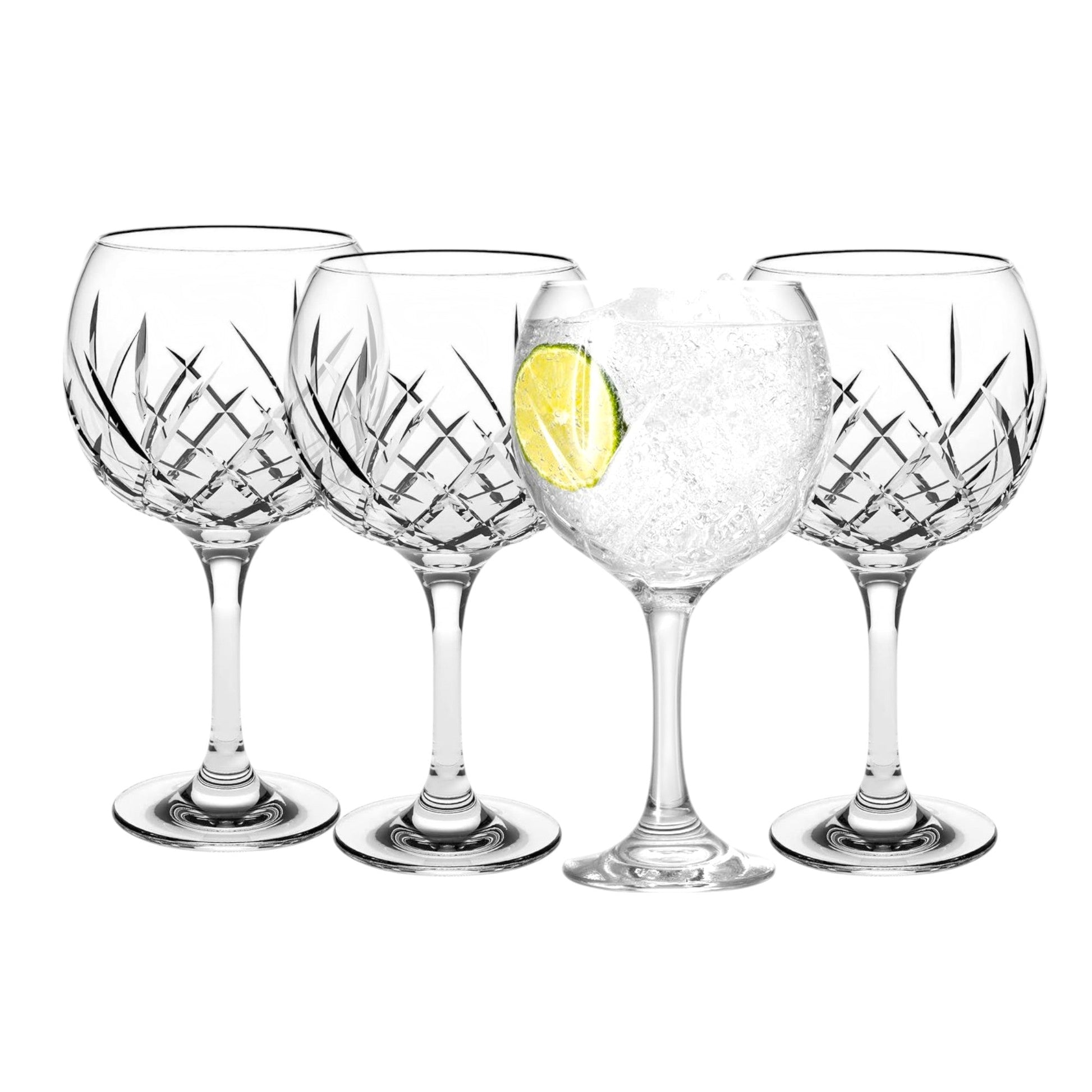 Rococo Stemmed Gin Glass, 539ml (4 pack) - Premium Kitchen from Borgonovo - Just £15.49! Shop now at Chabrias Ltd