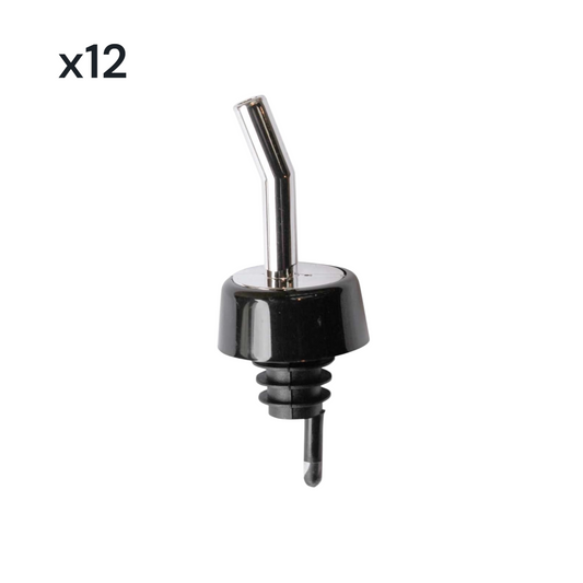Whiskey Spirit Pourer, Chrome with Black Collar (x12) - Premium Kitchen from Chabrias Ltd - Just £8.99! Shop now at Chabrias Ltd