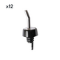 Whiskey Spirit Pourer, Chrome with Black Collar (x12) - Premium Kitchen from Chabrias Ltd - Just £8.99! Shop now at Chabrias Ltd